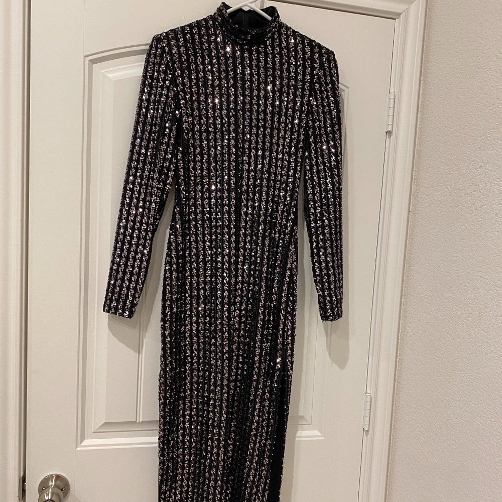 SMYTHE Sequin Midi Dress.